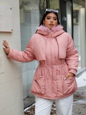 Акція на Куртка демісезонна жіноча SHEIN GD-00206746 2XL Світло-рожева від Rozetka
