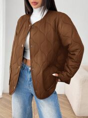Акція на Пальто жіноче SHEIN GD-00208534 S Коричневе від Rozetka