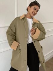Акція на Пальто жіноче SHEIN GD-00204463 M Зелене від Rozetka