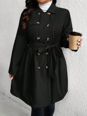 Акція на Пальто жіноче SHEIN GD-00207671 1XL Чорне від Rozetka