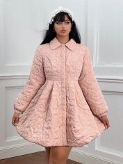Акція на Пальто жіноче SHEIN GD-00203694 0XL Рожеве від Rozetka