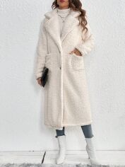 Акція на Пальто жіноче SHEIN GD-00198224 XL Кремове від Rozetka