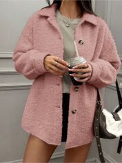 Акція на Пальто жіноче SHEIN GD-00201283 S Світло-рожеве від Rozetka