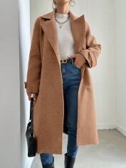 Акція на Пальто жіноче SHEIN GD-00195686 S Пісочне від Rozetka