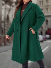 Акція на Пальто жіноче SHEIN GD-00200339 1XL Темно-зелене від Rozetka