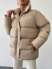 Акція на Куртка зимова жіноча SHEIN GD-00207253 S Бежева від Rozetka