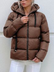 Акція на Куртка зимова жіноча SHEIN GD-00204015 S Пісочна від Rozetka