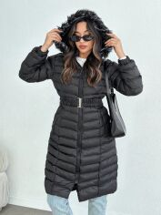 Акція на Пальто жіноче SHEIN GD-00207312 S-Tall Чорне від Rozetka