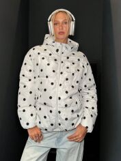 Акція на Куртка зимова жіноча SHEIN GD-00205429 S Чорна з білим від Rozetka
