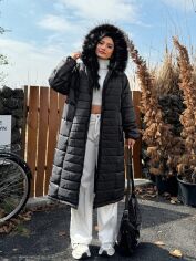 Акція на Пальто жіноче SHEIN GD-00204292 4XL Чорне від Rozetka