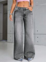 Акція на Джинси жіночі SHEIN GD-00211494 30 Сірі від Rozetka