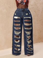 Акція на Джинси жіночі SHEIN GD-00210717 W32 L32 Сині від Rozetka