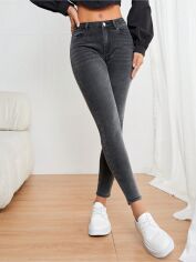 Акція на Джинси жіночі SHEIN GD-00211162 L Темно-сірі від Rozetka