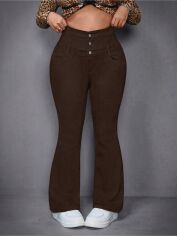 Акція на Джинси жіночі SHEIN GD-00228246 4XL Коричневі від Rozetka