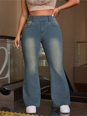 Акція на Джинси жіночі SHEIN GD-00211059 2XL Сірі з блакитним від Rozetka