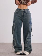 Акція на Джинси жіночі SHEIN GD-00219716 S Сині від Rozetka