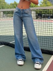 Акція на Джинси Baggy жіночі SHEIN GD-00195654 38 Сині від Rozetka