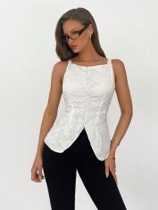 Акція на Топ жіночий SHEIN GD-00208227 S Білий від Rozetka