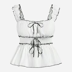 Акція на Топ жіночий SHEIN GD-00206437 1XL Білий від Rozetka