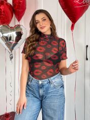 Акція на Топ жіночий SHEIN GD-00223045 0XL Чорний від Rozetka