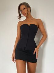 Акція на Топ жіночий SHEIN GD-00206231 S Темно-сірий від Rozetka