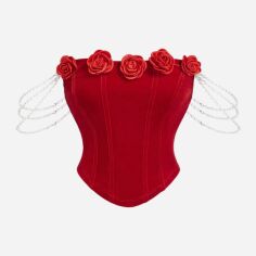 Акція на Топ жіночий SHEIN GD-00225991 S Червоний від Rozetka