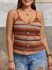 Акція на Топ жіночий SHEIN GD-00211373 0XL Різнокольоровий від Rozetka
