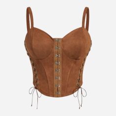 Акція на Топ жіночий SHEIN GD-00222627 3XL Коричневий від Rozetka