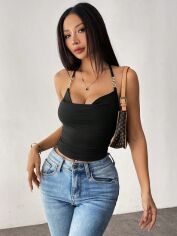 Акція на Топ жіночий SHEIN GD-00218091 XL Чорний від Rozetka
