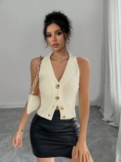 Акція на Топ жіночий SHEIN GD-00211999 L Бежевий від Rozetka