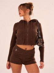 Акція на Кардиган жіночий SHEIN GD-00209688 L Коричневий від Rozetka