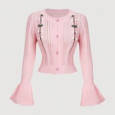 Акція на Кардиган жіночий SHEIN GD-00204260 S Рожевий від Rozetka