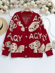 Акція на Кардиган жіночий SHEIN GD-00206097 S Червоний від Rozetka