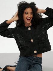 Акція на Кардиган жіночий SHEIN GD-00206248 L Чорний від Rozetka