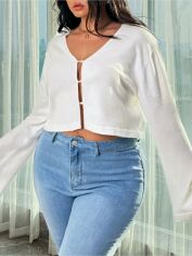 Акція на Кардиган жіночий SHEIN GD-00212078 2XL Бежевий від Rozetka