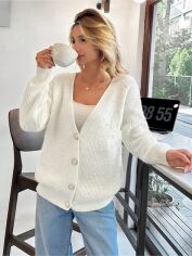 Акція на Кардиган жіночий SHEIN GD-00194868 One Size Білий від Rozetka