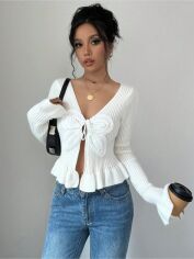 Акція на Кардиган жіночий SHEIN GD-00213624 M Білий від Rozetka