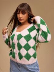 Акція на Кардиган жіночий SHEIN GD-00203873 1XL Різнокольоровий від Rozetka