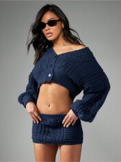 Акція на Кардиган жіночий SHEIN GD-00203601 XS Синій від Rozetka