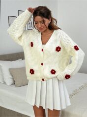 Акція на Кардиган жіночий SHEIN GD-00194516 L Бежевий від Rozetka