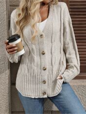 Акція на Кардиган жіночий SHEIN GD-00201274 L Хакі від Rozetka