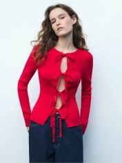 Акція на Кардиган жіночий SHEIN GD-00203090 S Червоний від Rozetka