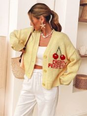 Акція на Кардиган жіночий SHEIN GD-00208082 S Жовтий від Rozetka