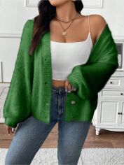 Акція на Кардиган жіночий SHEIN GD-00209735 2XL Зелений від Rozetka