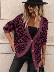 Акція на Кардиган жіночий SHEIN GD-00219104 XS Бордовий від Rozetka