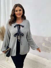 Акція на Кардиган жіночий SHEIN GD-00194460 1XL Сірий від Rozetka