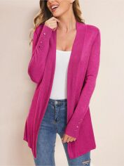 Акція на Кардиган жіночий SHEIN GD-00209616 2XL Фуксія від Rozetka