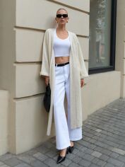 Акція на Кардиган жіночий SHEIN GD-00194105 L Кремовий від Rozetka
