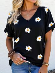 Акція на Футболка довга жіноча SHEIN GD-00215791 1XL Різнокольорова від Rozetka