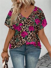 Акція на Футболка жіноча SHEIN GD-00218114 2XL Біла від Rozetka